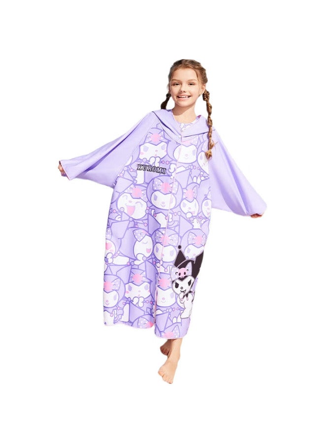 ZOKE Zhouke Kuluomi Youth Cardigan Bathrobe, Children'S Absorbent Towel, Portable Quick-Drying Swimming Gear, 624605220 - Image 3