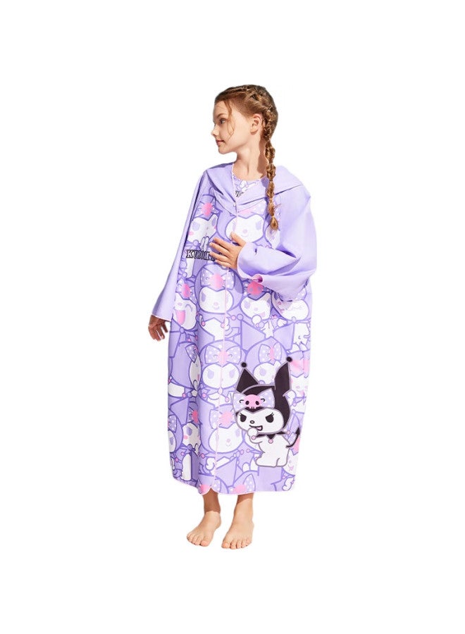 ZOKE Zhouke Kuluomi Youth Cardigan Bathrobe, Children'S Absorbent Towel, Portable Quick-Drying Swimming Gear, 624605220 - Image 1