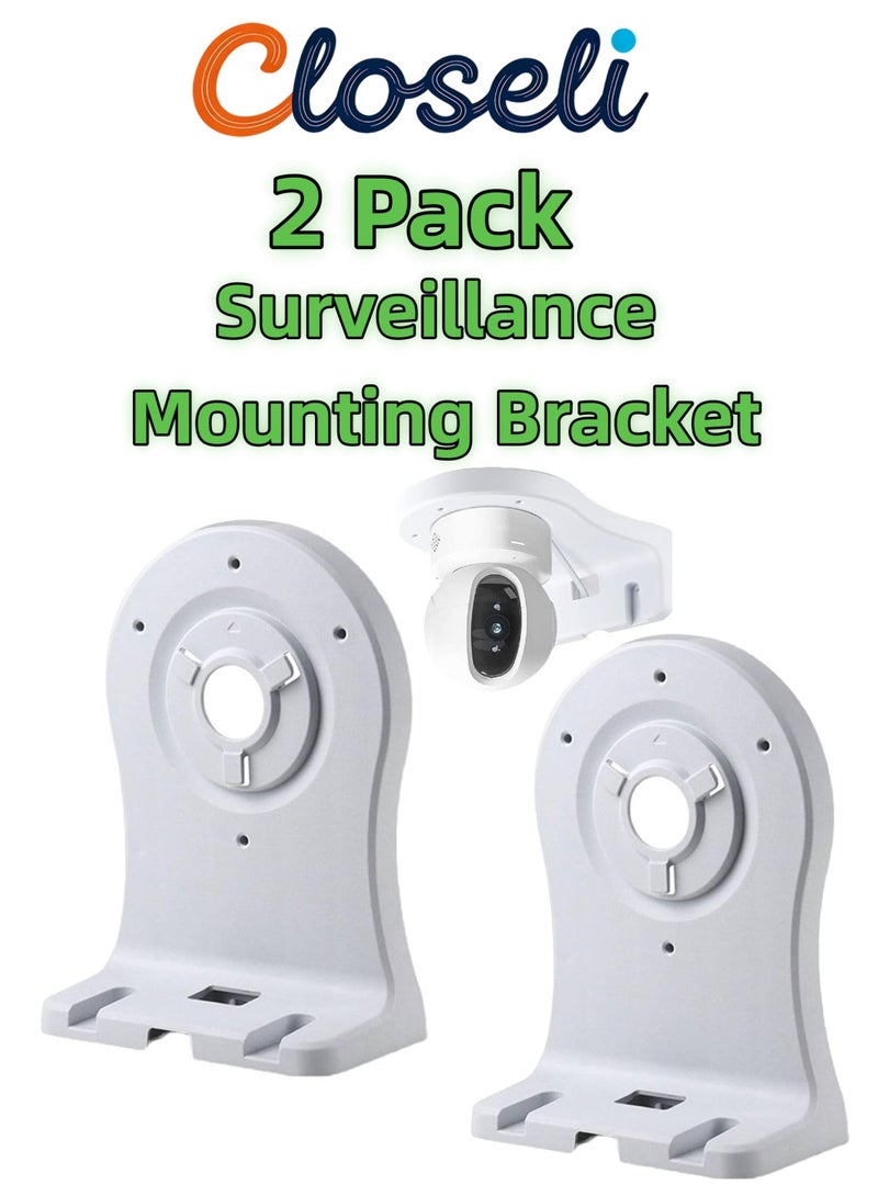 Closeli 2Pack Security Camera Mount Bracket, Compatible with EZVIZ C6 Series and C4 Series Cameras, Wall Ceiling Corner Mount Stand, ABS Camera Installation Holder, Easy to Install, Supports Cable Management for CCTV IP Cameras - Image 1