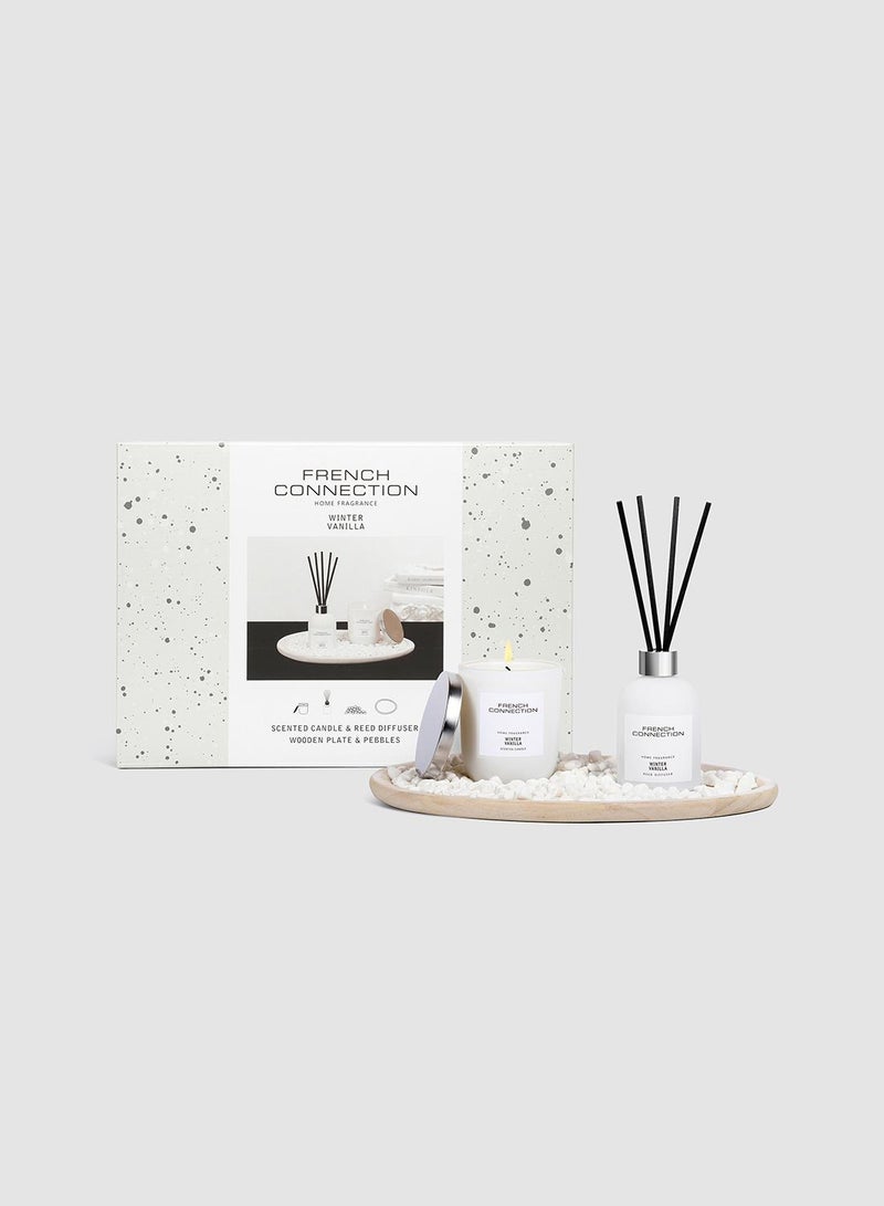 French Connection White Vanilla Candle & Diffuser Giftset - Image 3