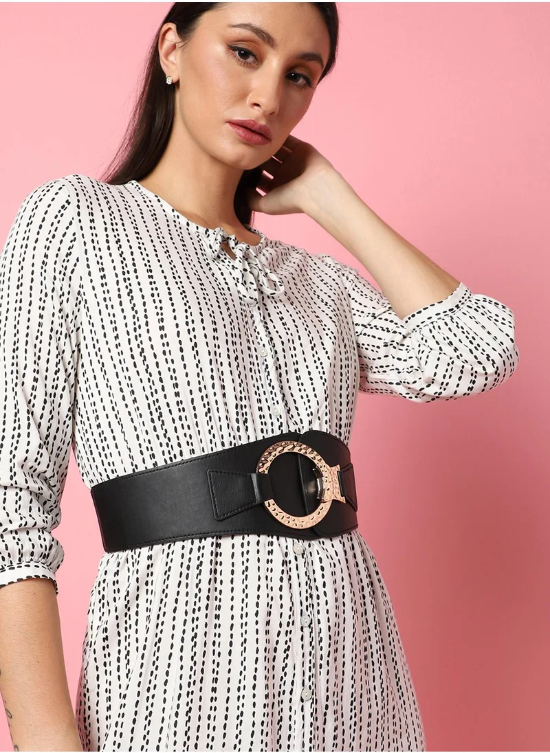 Haute Sauce Black Solid Waist Belt