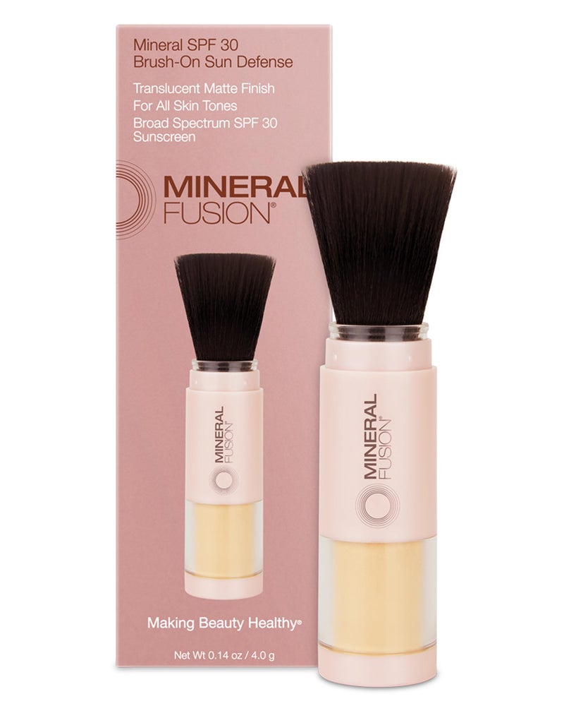 Mineral Fusion Brush-On Powder Sunscreen for Face SPF 30 | Transluscent Natural Daily Sun Care with UVA UVB Protection | Hypoallergenic, Non-Toxic | TSA & Travel Friendly - Image 1