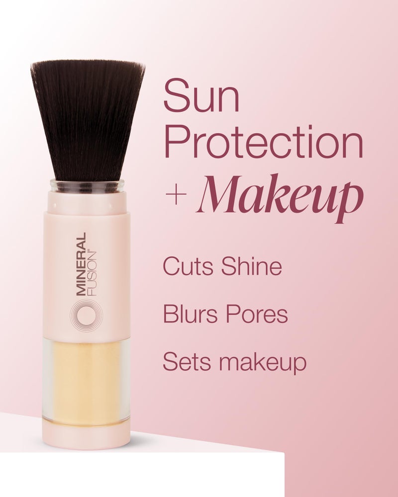 Mineral Fusion Brush-On Powder Sunscreen for Face SPF 30 | Transluscent Natural Daily Sun Care with UVA UVB Protection | Hypoallergenic, Non-Toxic | TSA & Travel Friendly - Image 4
