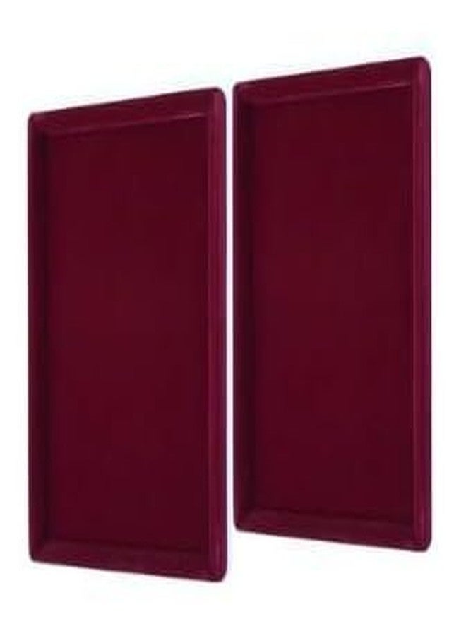 SENTONI Velvet Jewellery Finding Beading jewellery finding, Display organiser Jewelry cosmetic organizer Tray 12X9 (MAROON) PACK OF 2PCS - Image 3