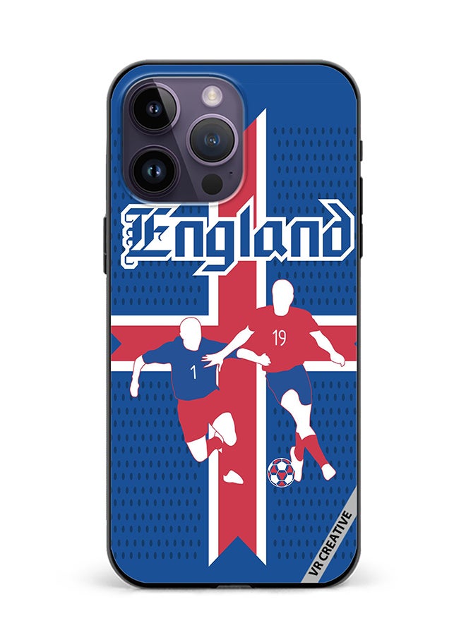 VR CREATIVE Protective Case Cover For Apple iPhone 16 Pro Max Sports Soccer Football England Design Multicolour