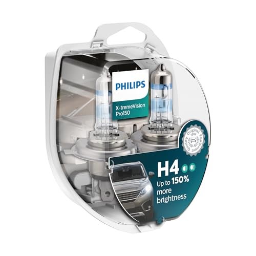 Philips مصباح هالوجين فيليبس أوتوموتيف 12342XVPS2 إكستريم فيجن H4 6055 واط 12 فولت علبة مزدوجة
