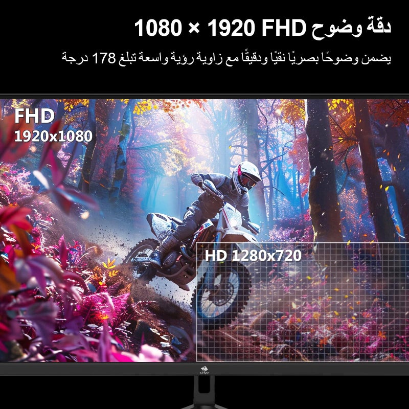 شاشة ألعاب Z-EDGE مقاس 27 بوصة، 240 هرتز، IPS، 1 مللي ثانية، FreeSync، FHD 1080P UG27PJ-أبيض - Image 4