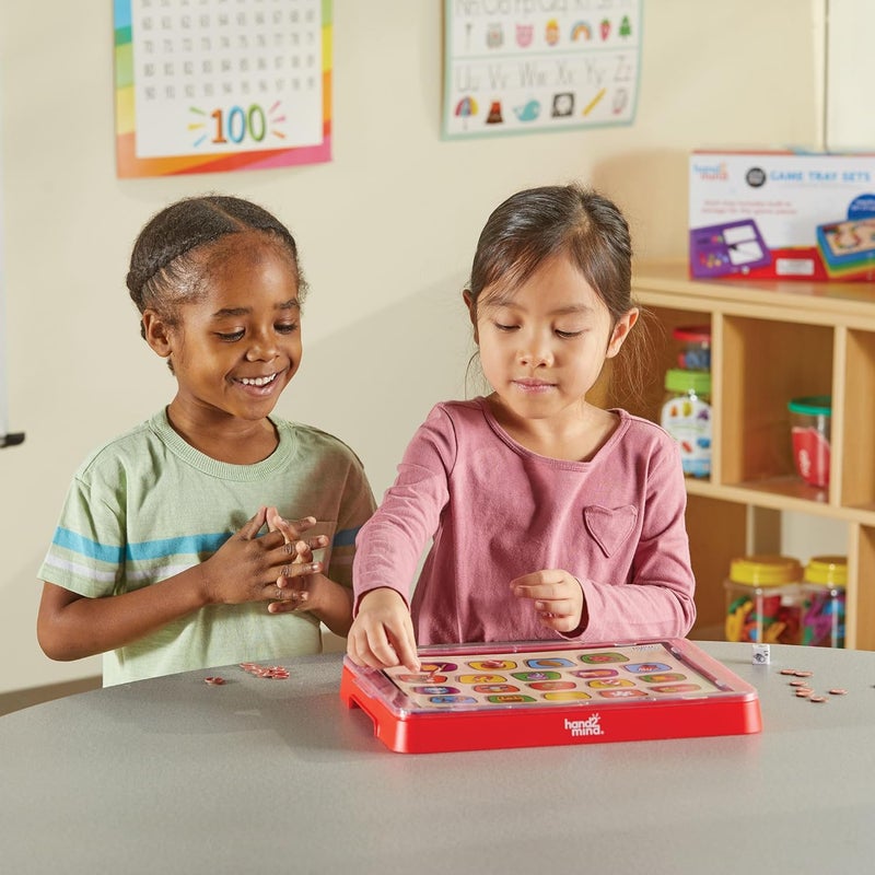 hand2mind Little Minds at Work Game Tray Set by Tara West Includes Reading Math Preschool Learning Activities Science of Reading Manipulatives Math Games for Kids Teacher Supplies for Classroom - Image 5