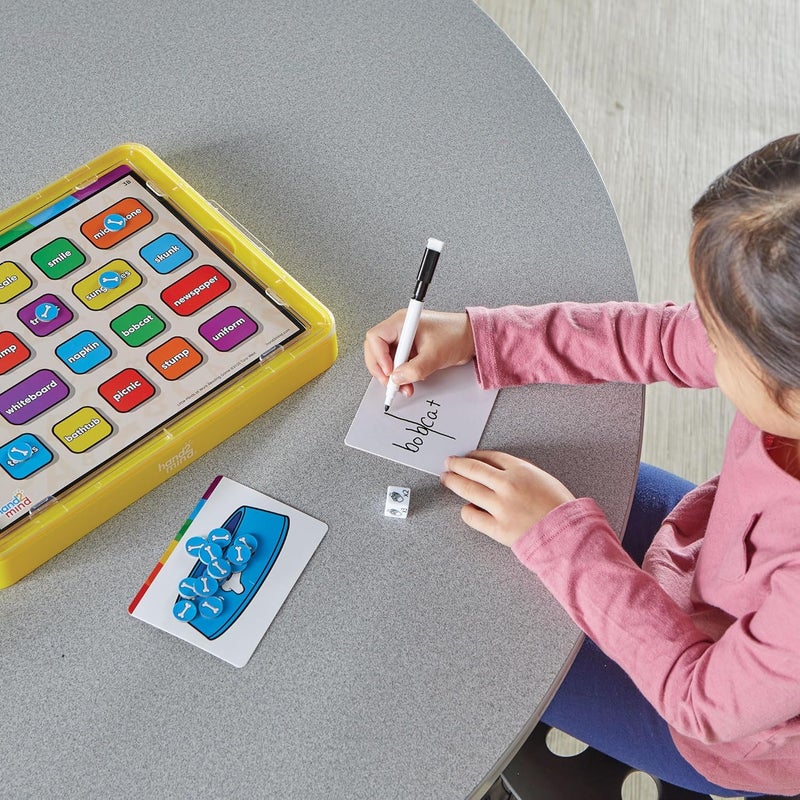 hand2mind Little Minds at Work Game Tray Set by Tara West Includes Reading Math Preschool Learning Activities Science of Reading Manipulatives Math Games for Kids Teacher Supplies for Classroom - Image 4