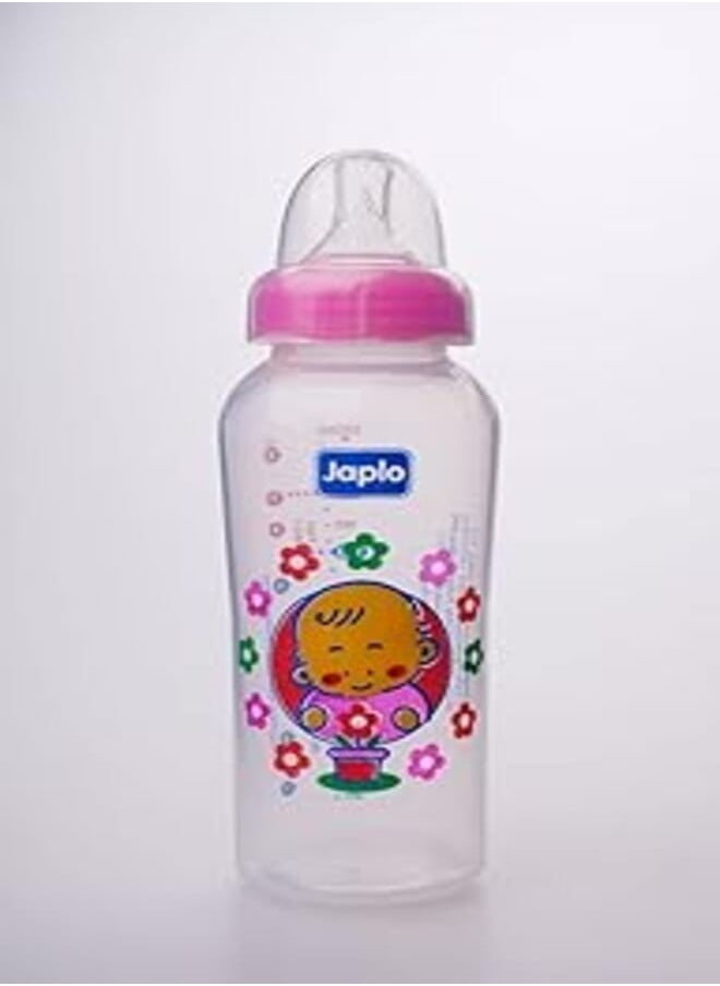 Japlo Japlo Round baby feeding Bottle with Anti-colic nipple & Lukewarm water mixer size 240 ml - blue colour 