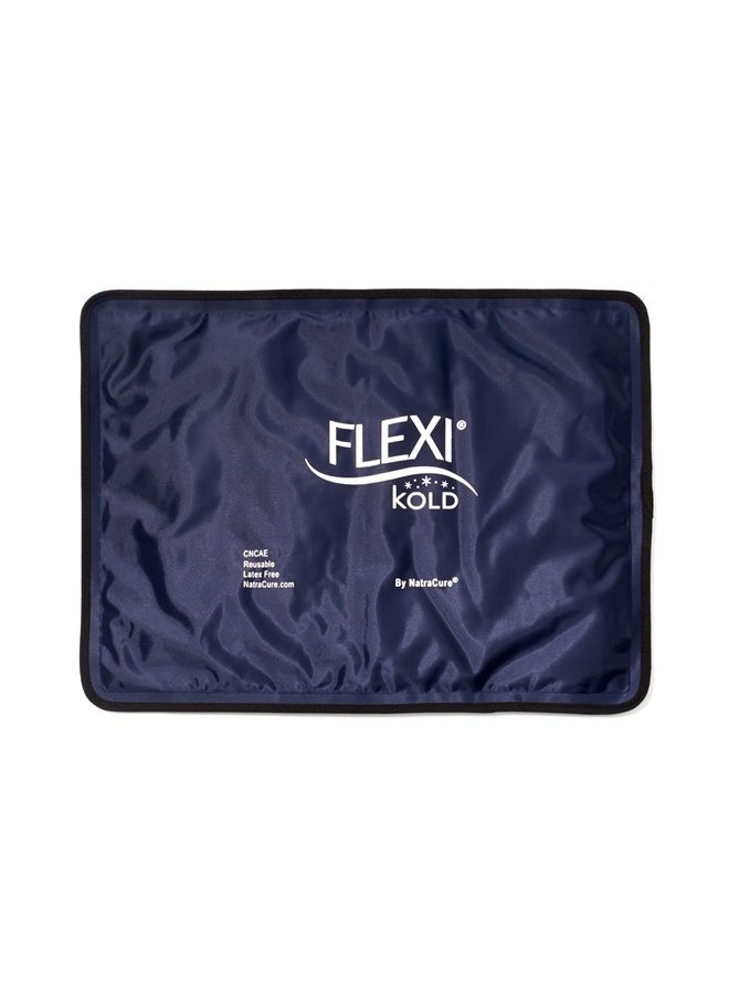 NatraCure FlexiKold Large Gel Soft Flexible Ice Packs for Injuries Reusable – Cooling Pad Ice Wrap for Injuries, Back Pain, Migraine Relief, Surgery Recovery, Headache, Shoulder – Standard – 10.5” x 14.5”  - Image 1