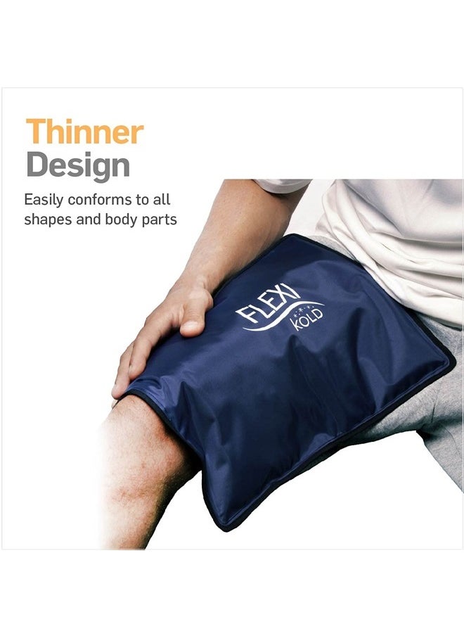 NatraCure FlexiKold Large Gel Soft Flexible Ice Packs for Injuries Reusable – Cooling Pad Ice Wrap for Injuries, Back Pain, Migraine Relief, Surgery Recovery, Headache, Shoulder – Standard – 10.5” x 14.5”  - Image 2