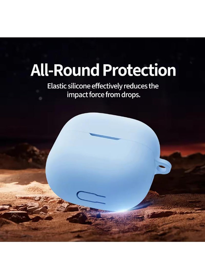 Silicone Case for Huawei FreeClip 2 Case Cover with Keychain/Cleaner Kit (Black) - Image 4