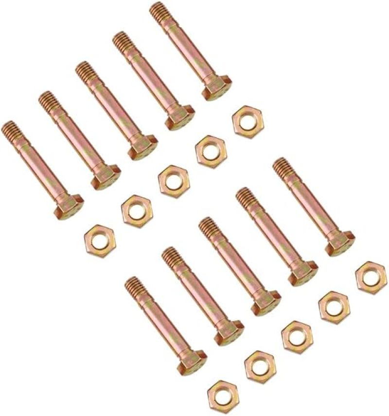 Snowblower Shear Pin Kit: 10 Set - Replacement Shear Pin and Nut for Snowblower Mower Parts - Image 4