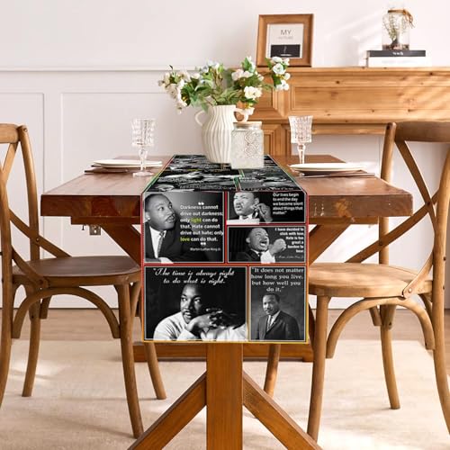 Buxiuer Martin Luther King Jr. Table Runner Famous Quote MLK Day Decoration Black History Month I Have a Dream Dining Room Home Kitchen Island Decor - Image 4