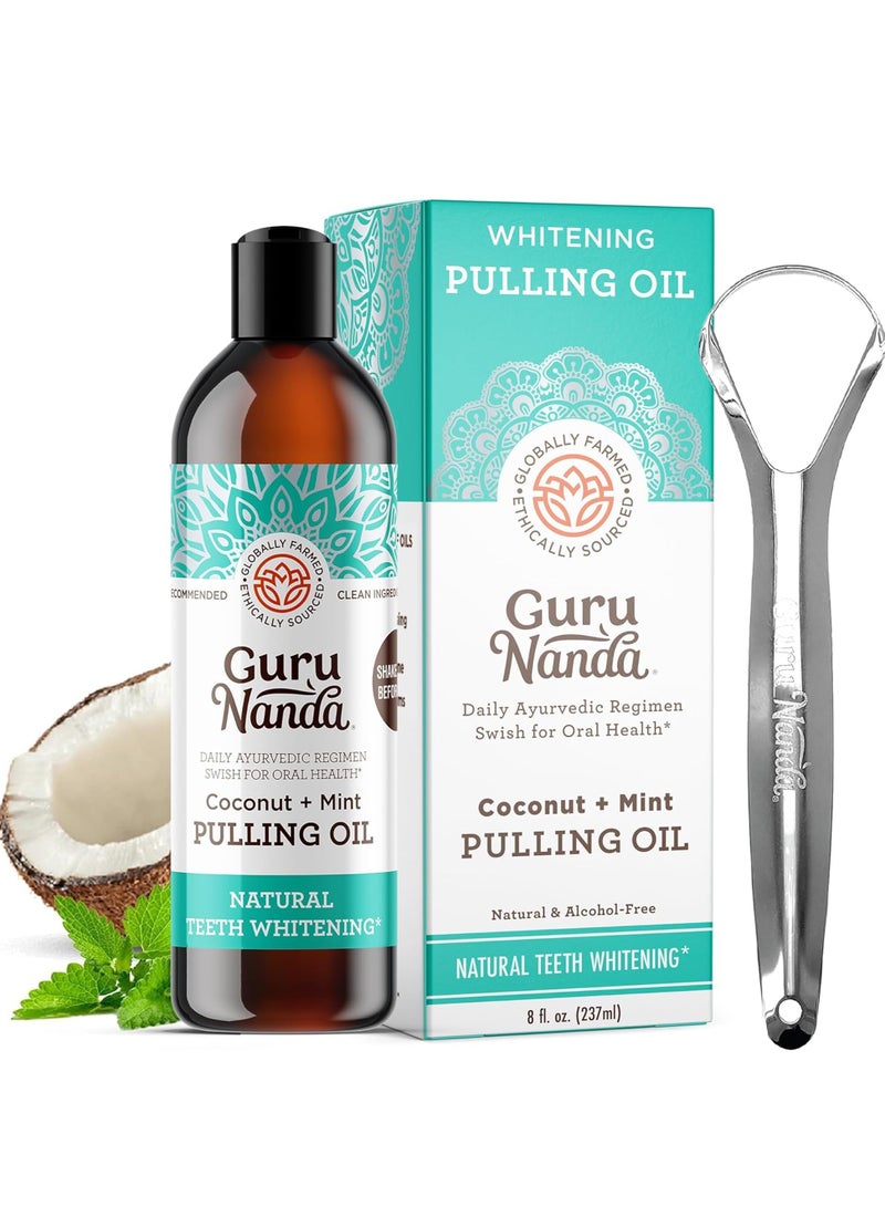 جوراناندا زيت جوز الهند وزيت النعناع لصحة الفم والأسنان واللثة الصحية، غسول فم وتبييض الاسنان ويساعد على التخلص من رائحة الفم الكريهة وينعش الفم - Image 1