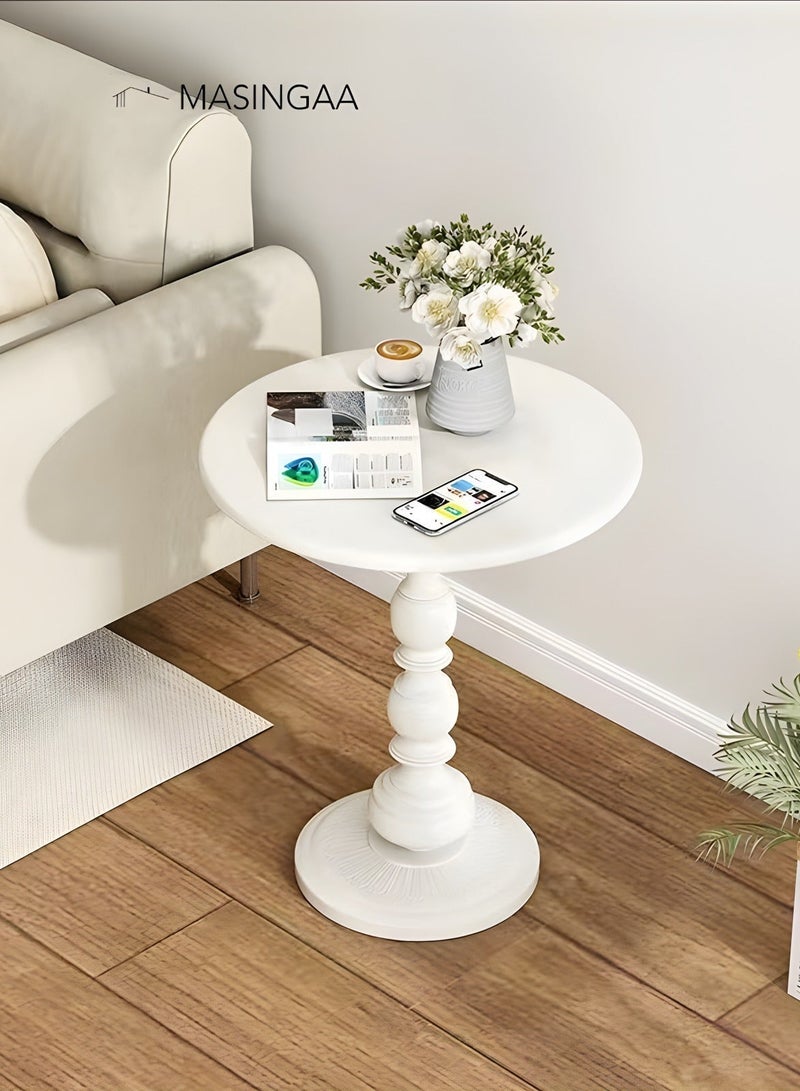 ماساجا طاولة جانبية للأريكة، طاولة قهوة، طاولة صغيرة في الزاوية الشمالية، طاولة شاي جانبية لغرفة المعيشة، خارجية، غرفة نوم، بيضاء - Image 4