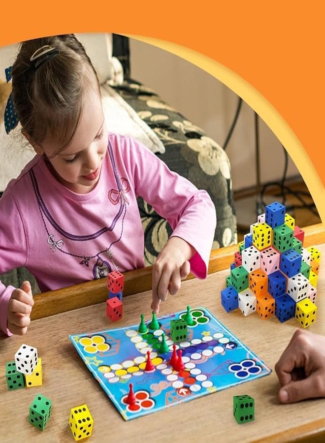 XIPEGPA 110PCS Foam Dice Set Small Colorful Dices with Number Dots for Math Game Building Toys Classroom Educational Toy Entertainment for Party Favor Birthday Gifts in 7 Colors (0.78inch) (110) - Image 4