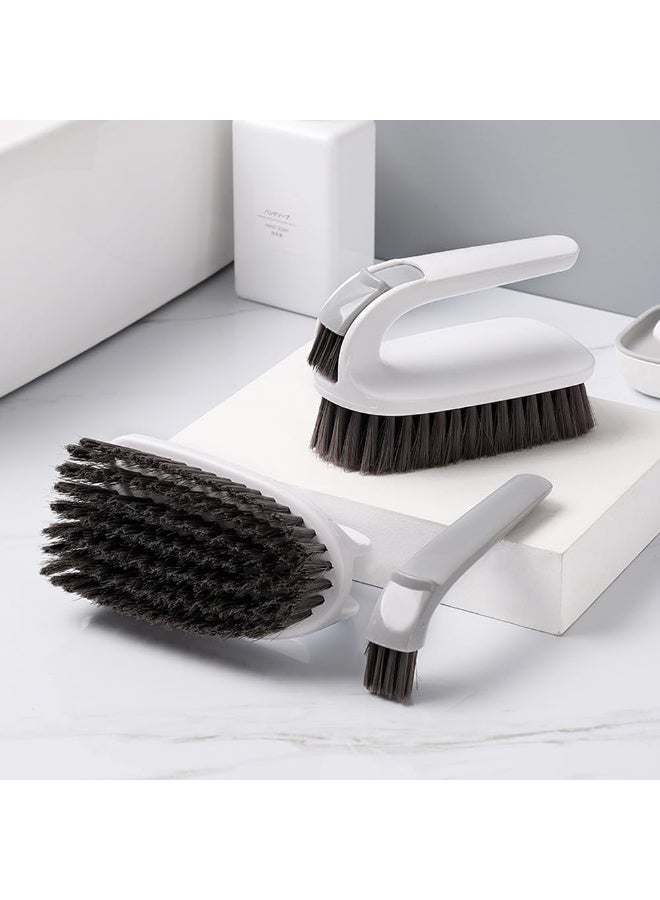 رحام فرشاة تنظيف فرشاة تنظيف متعددة الأغراض ذات شعيرات صلبة صلبة متعددة الأغراض، فرشاة تنظيف شديدة التحمل لأسطح أرضيات الحمام حوض الاستحمام والسجاد والبلاط والجص لجميع الأغراض (أسود) - Image 4