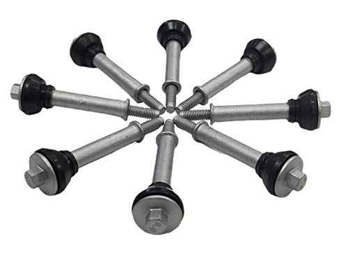 طقم براغي غطاء صمامات LS OEM 8 قطع مع أختام جرومايت وسماعات ضغط متوافقة مع جميع محركات GM شيفروليه 1997-2014 سلسلة LS LS1 LS3 LS2 LQ4 LQ9 LS6 L92 L99 L33 48L 53L 57L 60L 62L فورتك