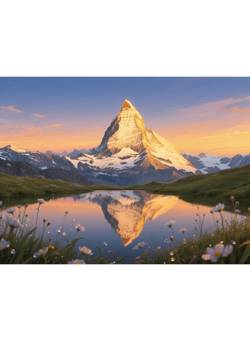 1000 لغز لمناظر شروق الشمس في جبال الألب - أنماط مصممة بشكل إبداعي لتجربة فنية ملونة، مناسبة للبالغين والأطفال - Image 1