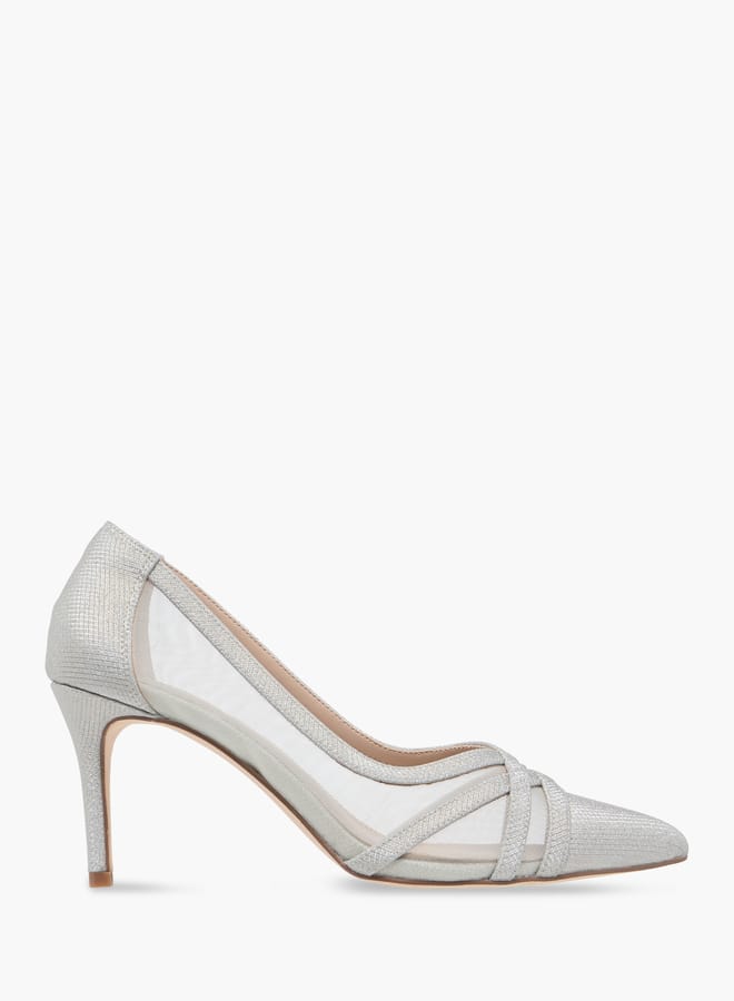 Flora Bella By Shoexpress Women Textured Slip-On Pumps with Stiletto Heels  - Image 3