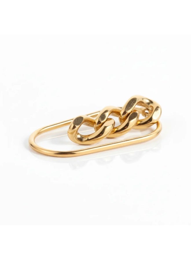 Bariq The Chain Frame Hoops - Tarnish Free - Image 3