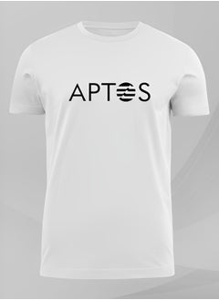 Aptos APT logo coin and font colors in background and Printed TShirt