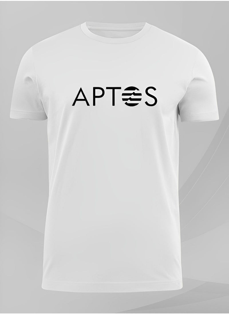 Generic - Aptos APT logo coin and font colors in background and Printed TShirt - Image 1