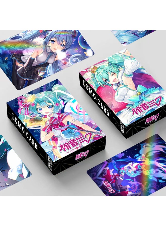 NIBEMINENT 30 Pcs Cartoon Hatsune Miku Double-sided Lomo Cards Card For Fans Collection Gifts - Image 1