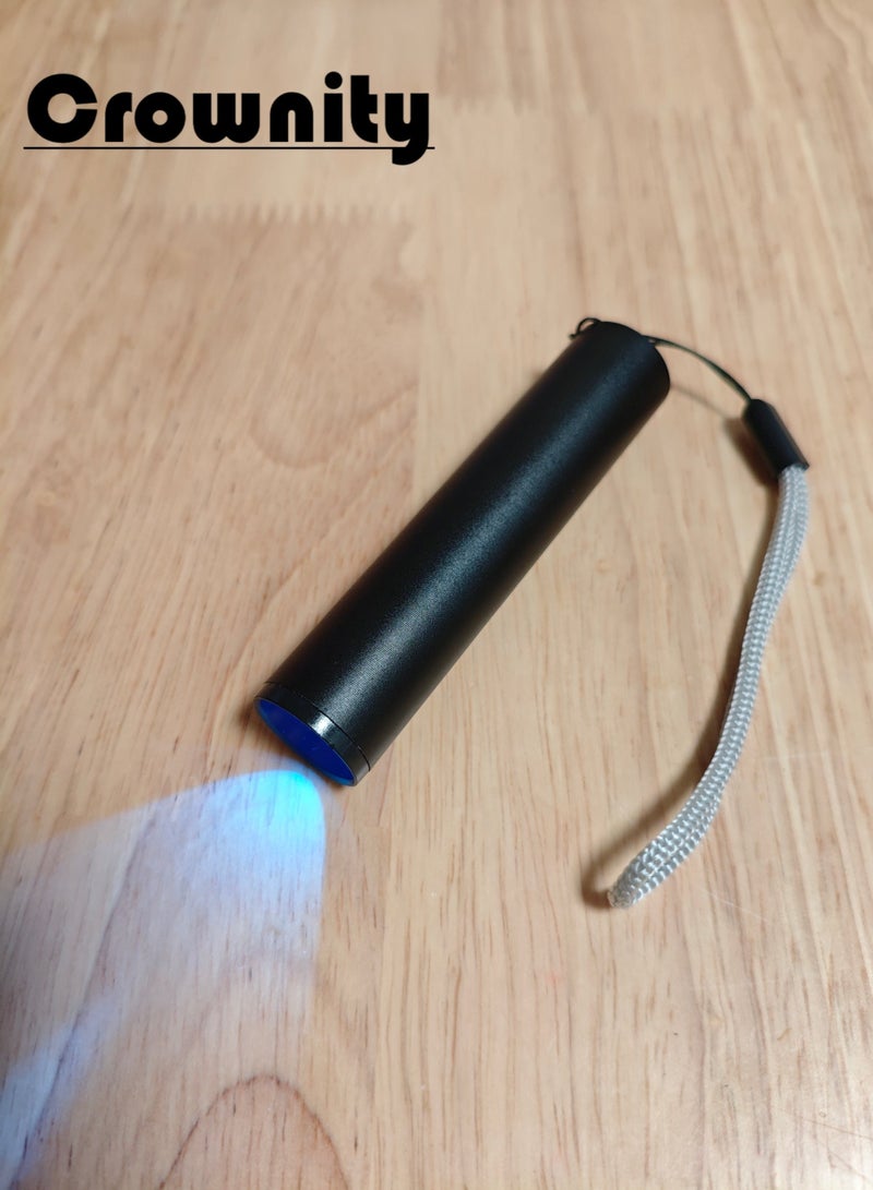 Crownity Rechargeable 365nm UV Flashlight, Black Light for Pet Urine Detection, Fungus, Cat Ringworm, Scorpion Hunting - Portable Handheld UV LED Light for Home and Outdoor Use - Image 2