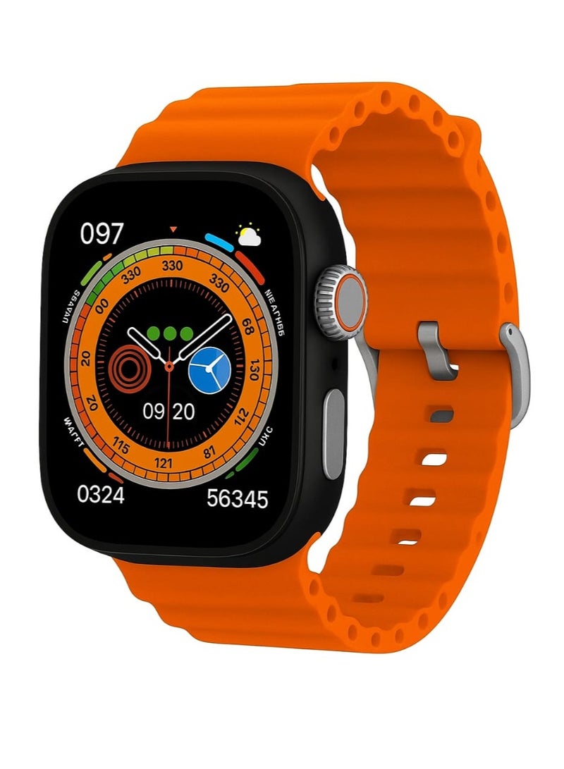 ساعة T10 Ultra تجمع بين التصميم العصري والأداء العملي، بشاشة كبيرة مقاس 2.2 بوصة “Infinity Display” تمنحك رؤية واضحة وتجربة استخدام مريحة. تدعم الساعة الاتصال بالهاتف عبر البلوتوث لتلقي المكالمات والإشعارات، مع مجموعة كبيرة من أنماط الرياضة، ومتابعة معدل ضربات القلب، ضغط الدم، والنوم. تأتي ببطارية قوية تدوم لفترات طويلة وشحن لاسلكي مغناطيسي ، وهي مقاومة للماء في الاستخدام اليومي