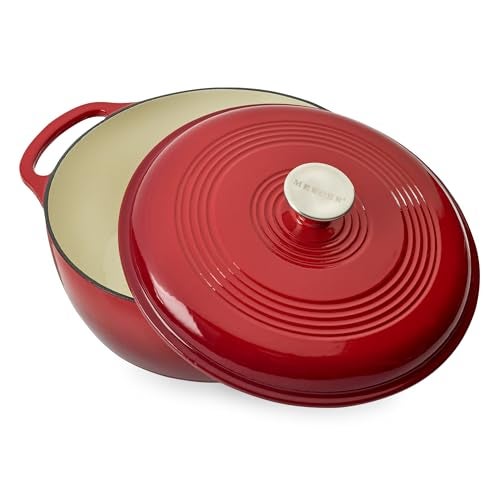 Mercer Culinary Enameled Cast Iron Round Dutch Oven, 6 qt., Red - Image 4