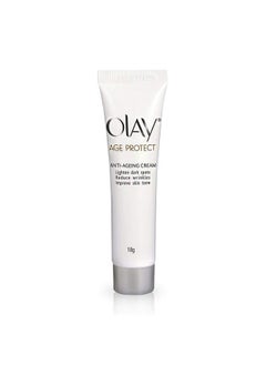 Olay Age Protect Anti-Ageing Cream | Lightens Dark Spots and Reduces Wrinkles | Normal, Oily, Dry, Combination Skin | 18g
