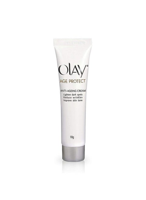 Olay Age Protect Anti-Ageing Cream | Lightens Dark Spots and Reduces Wrinkles | Normal, Oily, Dry, Combination Skin | 18g