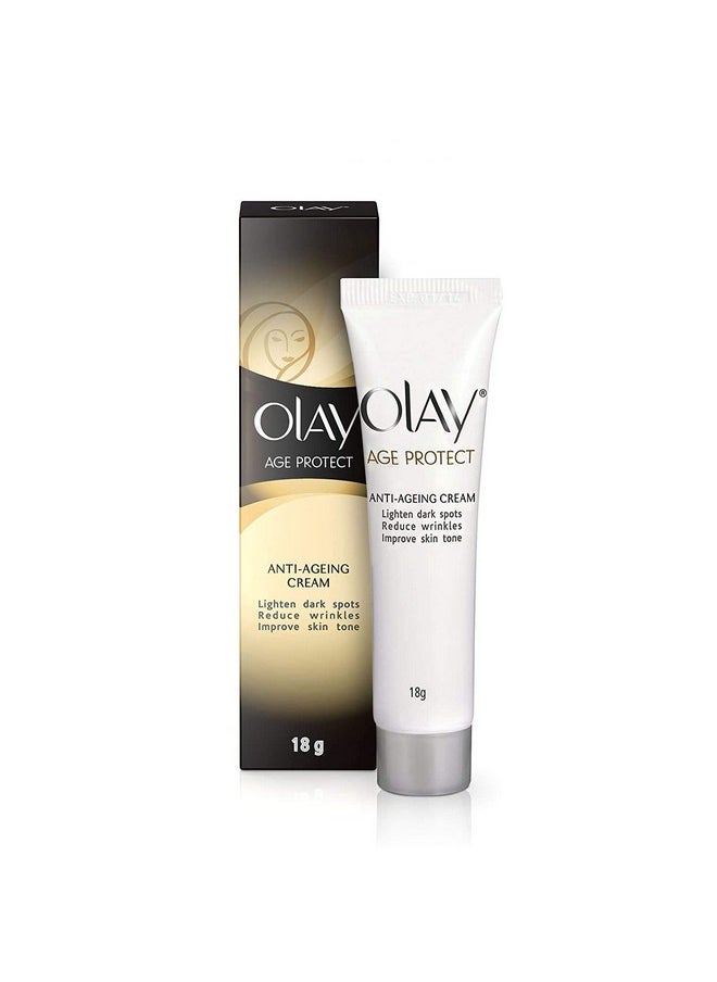 Olay - Olay Age Protect Anti-Ageing Cream | Lightens Dark Spots and Reduces Wrinkles | Normal, Oily, Dry, Combination Skin | 18g - Image 1