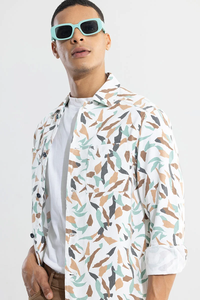 SNITCH Multicolour Multicolour Abstract Long Sleeve Relaxed Casual Overshirt for Men | Best Price UAE