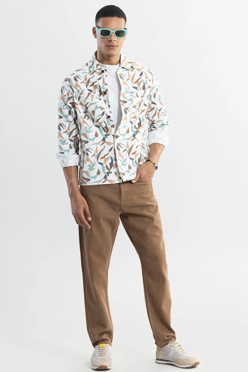 SNITCH Multicolour Multicolour Abstract Long Sleeve Relaxed Casual Overshirt for Men | Best Price UAE