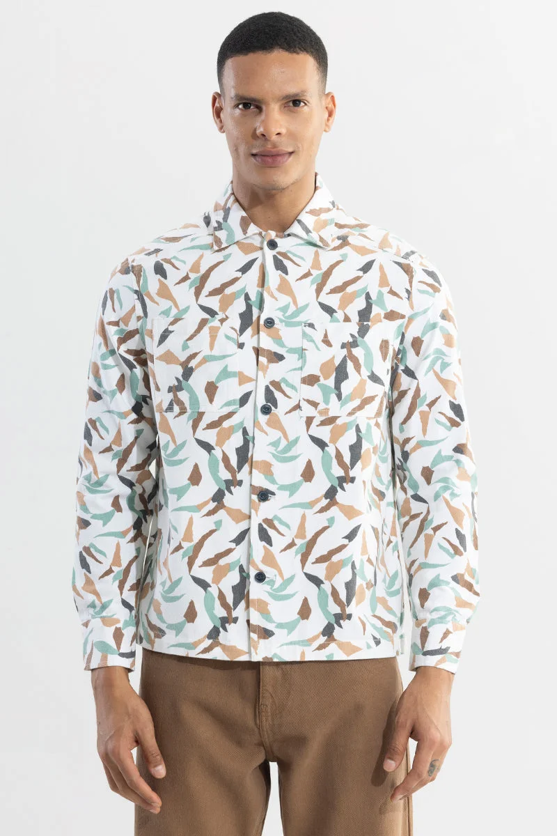 SNITCH Multicolour Multicolour Abstract Long Sleeve Relaxed Casual Overshirt for Men | Best Price UAE