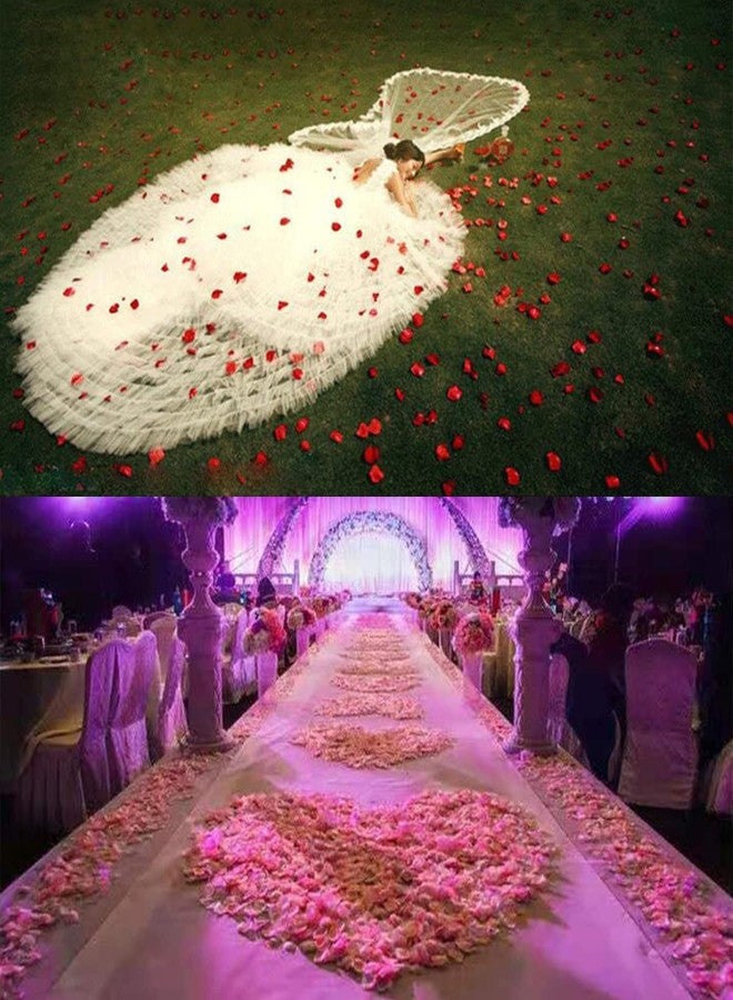 Skydume Snadulor 1000pcs Peach Color Silk Rose Flower Petals for Wedding Table Confetti Bridal Party Flower Girl Decoration - Image 2