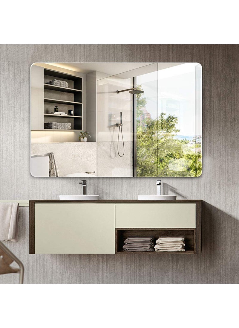 Creative Arts n Frames Creative Arts n Frames 5mm Thick Exquisite Beveled Frame Less Rectangle Wall Mount Mirror for Bathroom Washroom and Wash Basin Beveled 18x24 Rectangle  - Image 2