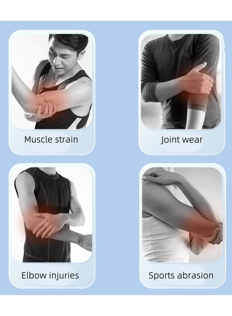 Ofrdncy 2 Pack Elbow Support, Compression Support Sleeves, Compression Sports Elbow Pads, Fitness Cycling Sports Elbow Pads, Joint Pain Relief Elbow-3Size - Image 4