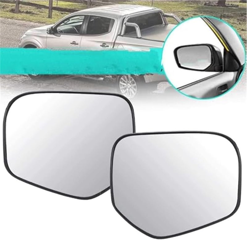 demulax Left Heated Glass Rearview Mirror for Mitsubishi Triton and L200 - Image 3