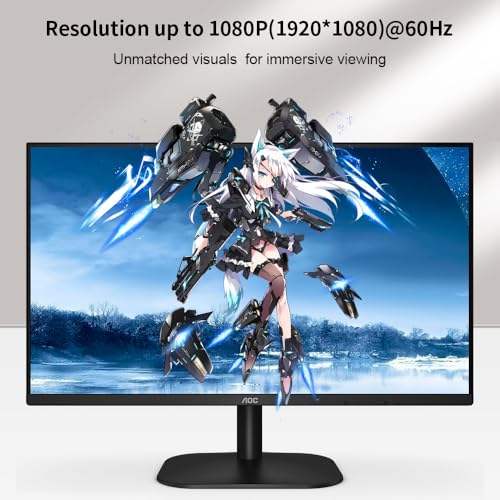 Kirzi VGA (Sources) to HDMI(Display) Adapter, 1080P Converter with Audio+USB Power from VGA Computer/Laptop to HDMI TV/Monitor, Male to Female(1ft) - Image 5