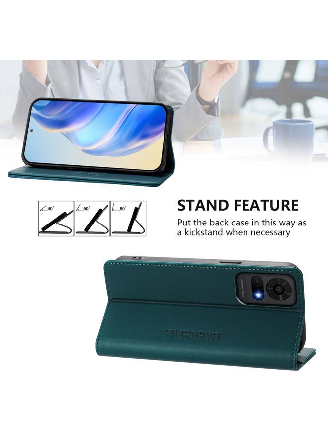 erorex Case For TCL 50 LE RC01 Dual-Folded Magnetic Suction RFID Leather Phone Case  - Image 4