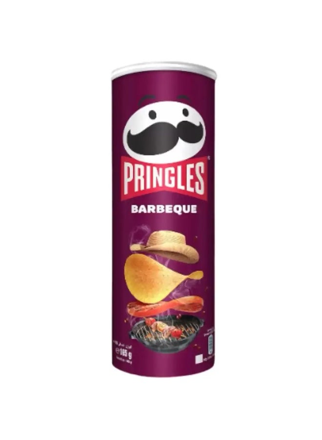 Pringles Barbeque Flavour Crispy Potato Chips, Savoury Snack- 165gms
