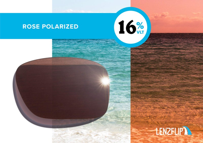 LenzFlip Polarized Replacement Lenses Compatible with Oakley Fast Jacket XL - Rose/Brown Polarized - Image 2