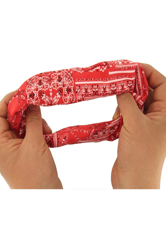 Cutewing Hair Scarf Ties Ponytail with 6PCS Scarf-Scrunchies, Paisley Flower Printing, Chiffon Material, for Women Girls, Hair Accessories - Image 4