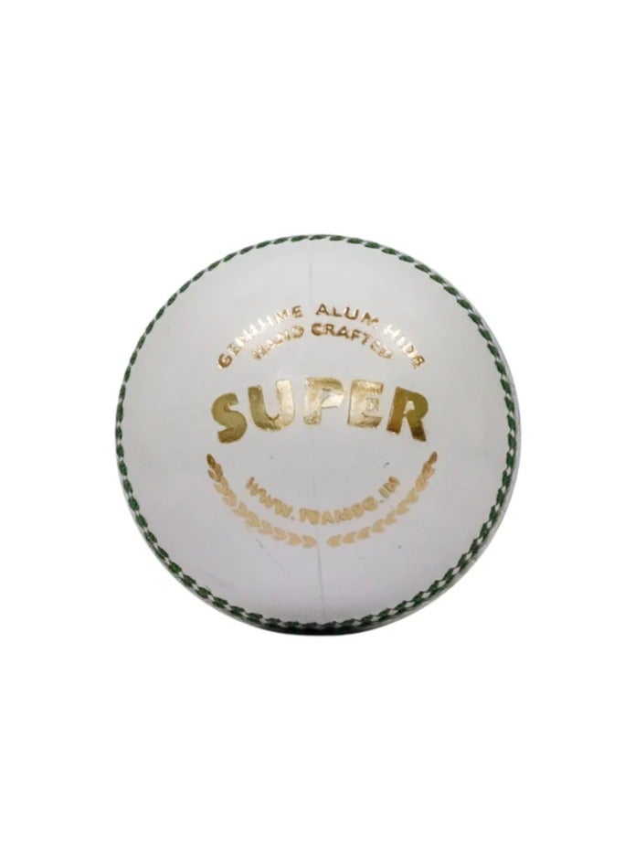 إس جي كرة الكريكيت SG Super White للشباب، مصنوعة من 4 قطع، مقاومة للماء، مناسبة للتدريب ولعبة البطولة  - Image 1