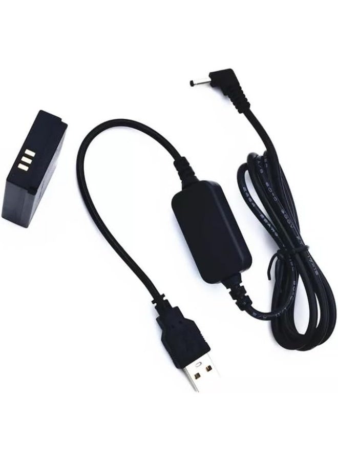 Generic valueable 1 Dummy battery for EOS-M EOS m2 EOS m50 M10 replacement power bank LP-E12 5V USB DC drive adapter with DC connector DR E12 - Image 1